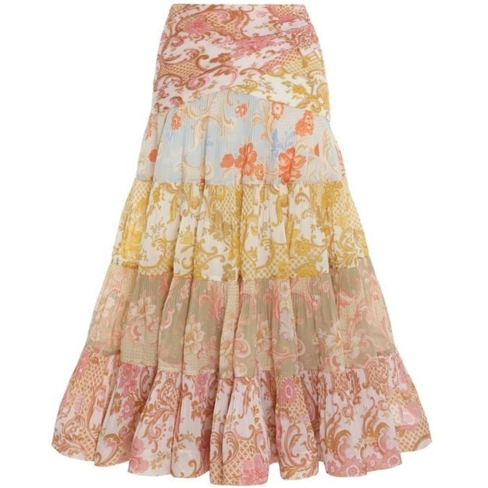 Zimmermann Postcard Midi Skirt
